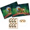 Pin The Tail on The Monkey Birthday Game - Jungle Theme Party Supplies, Zoo Party Favors, Fun for All Ages, 2 Game Posters, 1 Blindfold Mask, 5 Sheets, 30 Tail Stickers